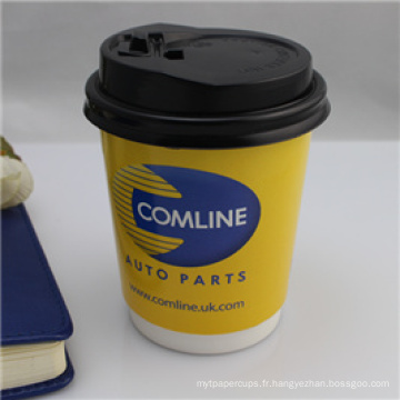 Tasse de papier de café de boisson chaude imprimée de catégorie comestible